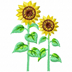 Flowers And Tree Embroidery Design 6